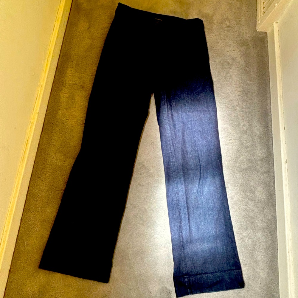 Banana Republic High-Rise Wide-Leg Jeans - Dark Blue